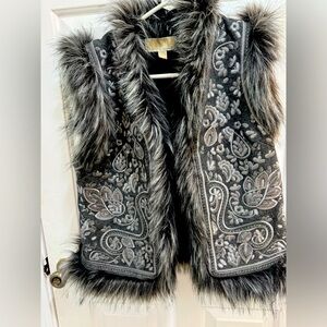Micheal Kors faux embroidered adorable vest